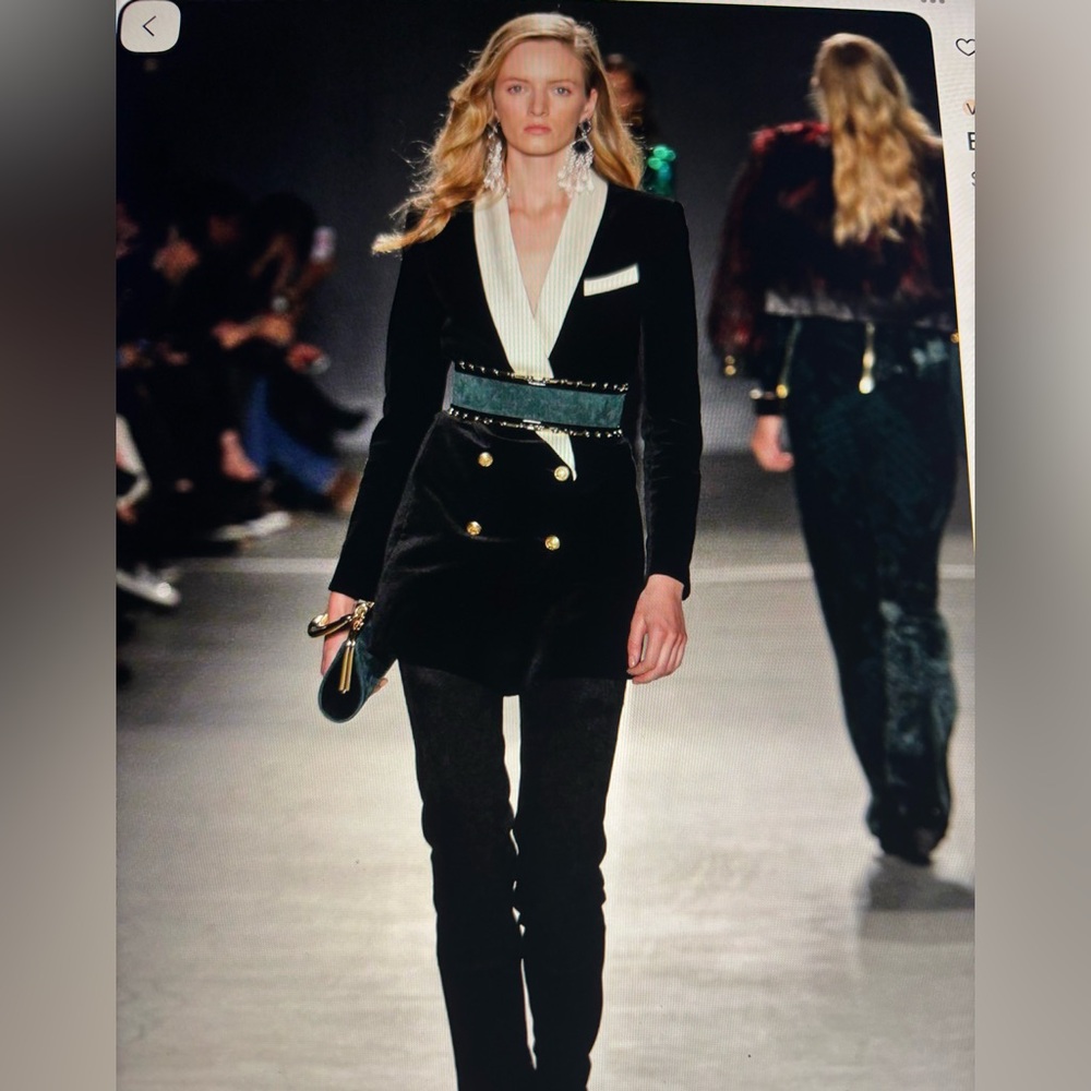 Balmain Gold and Green Designer Belt